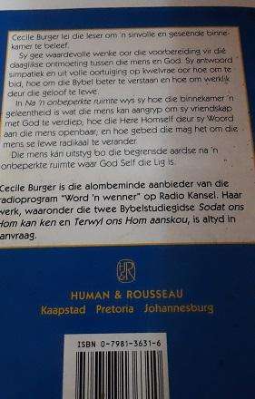 Book :  Na n onbeperkte ruimte , riglyne vir jou binnekamer , Cecile Burger