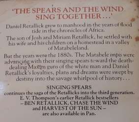 Book - Singing Spears - E V Spears
