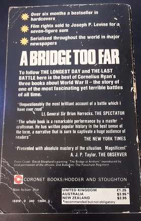 Book - A Bridge too Far - Cornelius Ryan