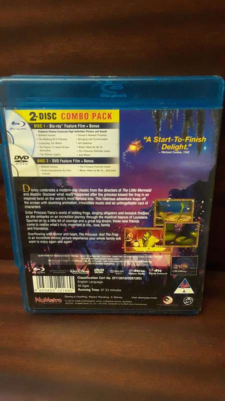 DVD movie  :  Princess and the frog , disney -  blu-ray & DVD