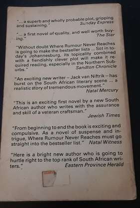 Book - Where Rumour Never Reaches - Jack Van Niftrik