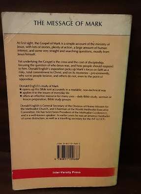 Book - The Message of MARK , Donald English