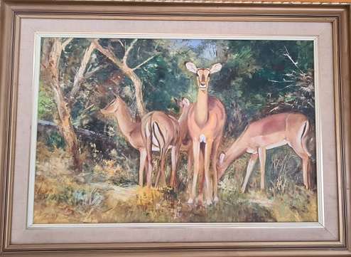 Art Painting -  Framed Painting of Buck 94 cm x 68 cm