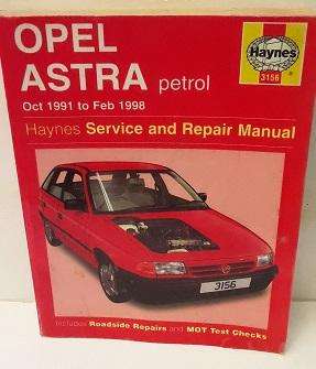 Book :Haynes Opel Astra 1991 - 1998 Service and Repair Manual