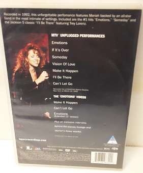 DVD music -   Mariah Carey unplugged - good condition