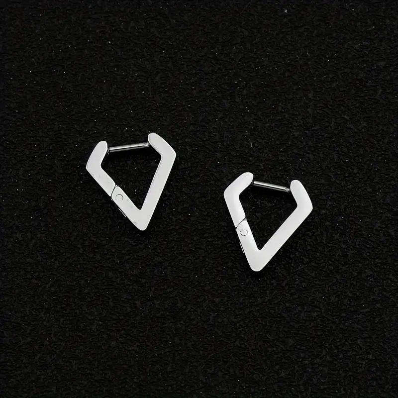 stainless steel earrings- geometric earrings- tarnish-resistant earrings- everyday wear earrings