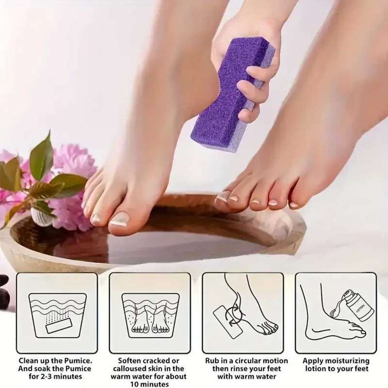 3 Pcs Premium Foot Pumice Stones, smooth feet , dead skin removal