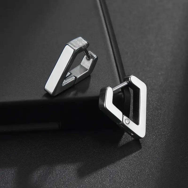 stainless steel earrings- geometric earrings- tarnish-resistant earrings- everyday wear earrings