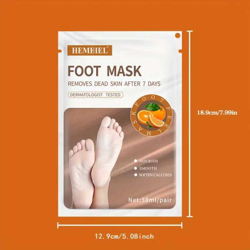 Orange Exfoliating Foot Peel Mask  Foot Peel Mask  Exfoliating Foot Mask  Foot Care Mask  Smooth Fee