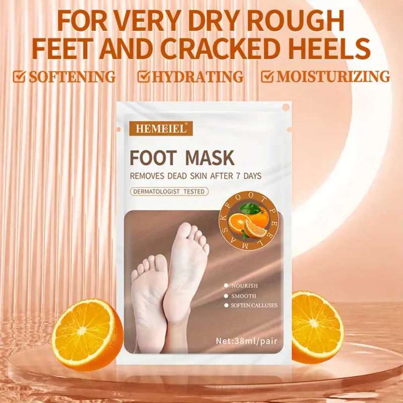 Orange Exfoliating Foot Peel Mask  Foot Peel Mask  Exfoliating Foot Mask  Foot Care Mask  Smooth Fee