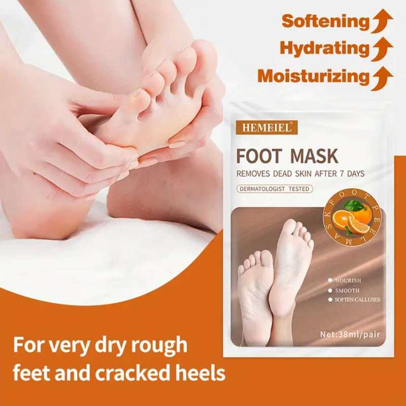 Orange Exfoliating Foot Peel Mask  Foot Peel Mask  Exfoliating Foot Mask  Foot Care Mask  Smooth Fee