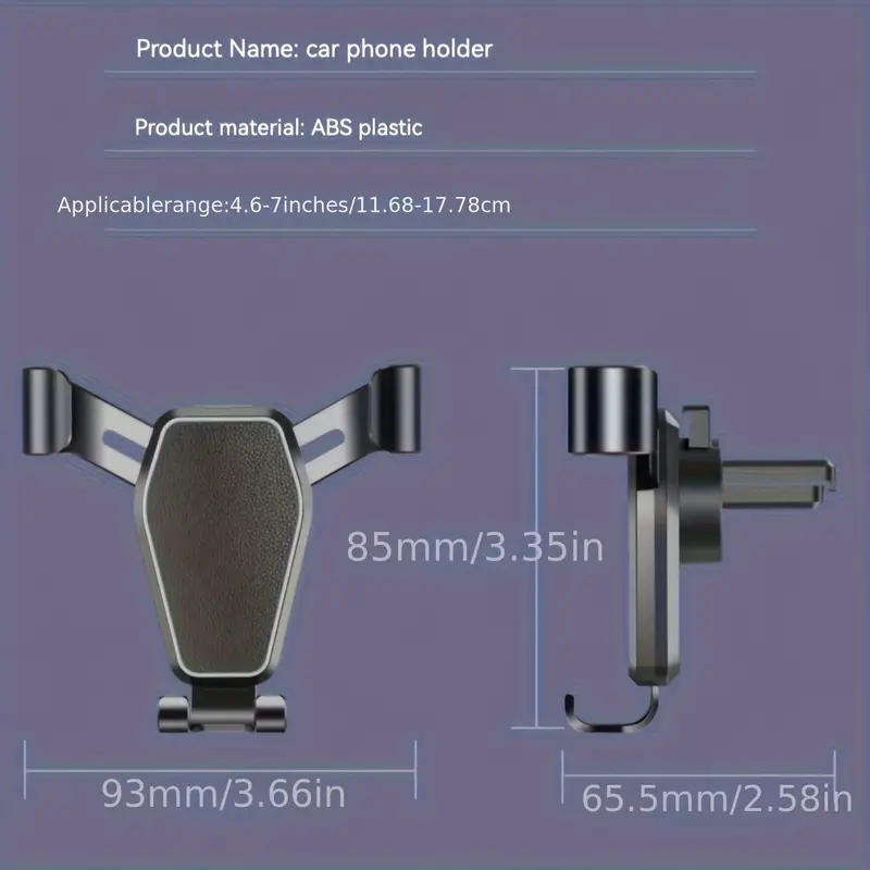 Universal Car Gravity Phone Holder