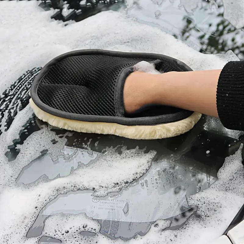 Ultra-Soft Microfiber Car Cleaning Glove, 24.99cm x 8.89cm, Perfect for Auto Detailing & Maintenance