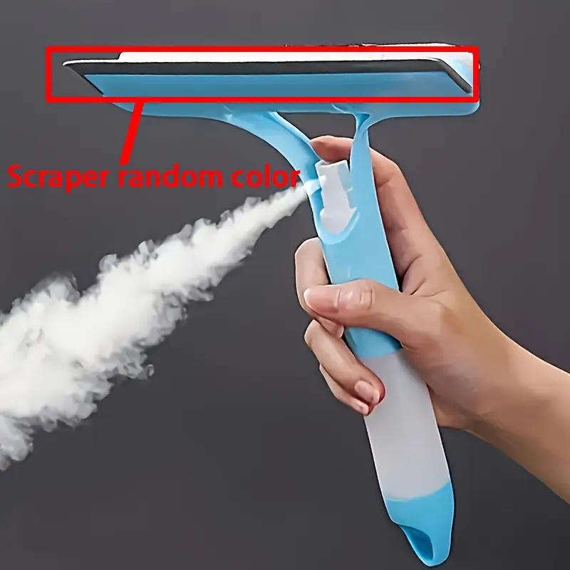 2-In-1 Multi-Functional Cleaning Tool with Spray Bottle, Double-Sided Glass Scraper for Windows, Mir