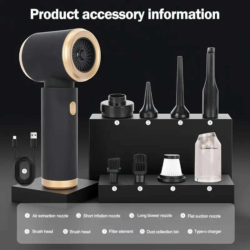 Wireless Car Vacuum Cleaner, Blow And Suck Dual-Purpose