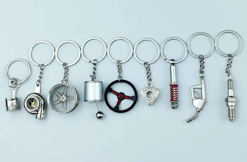 Car part keychain