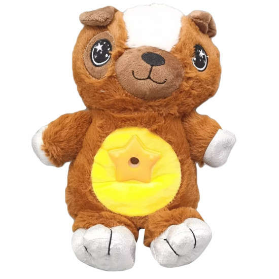 Star Belly Night Light: A Cozy Bedtime Companion - Brown Teddy