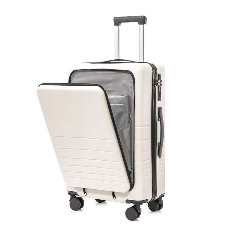 Multifunction Smart Carry-On Travel Suitcase - 20 Inch White