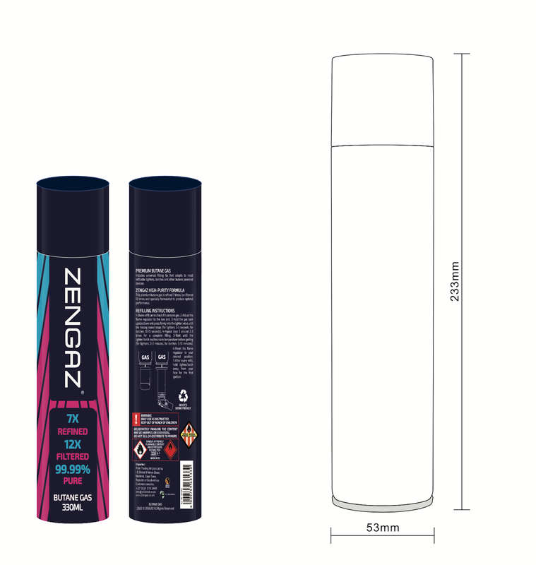 Zengaz ZL 3 Mega Jet Flame Lighter - Army 3Pack + 330ML Gas