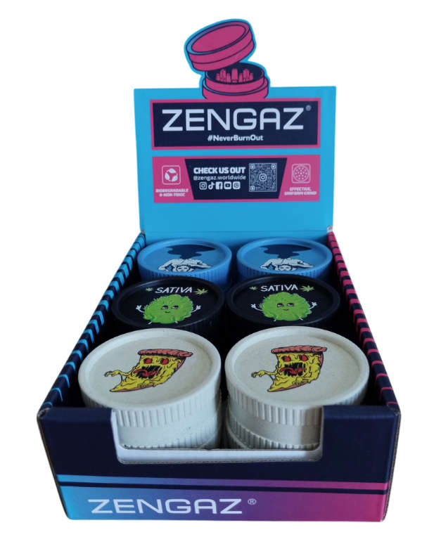 Zengaz Biodegradable Herb Grinder - 12 Pack - Combo E