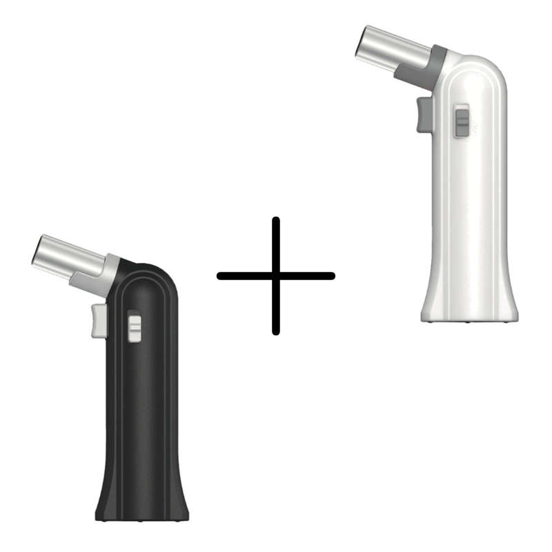2 Pack Zengaz ZT-88 Torch Jet Brulee Burner Lighter -Black and White