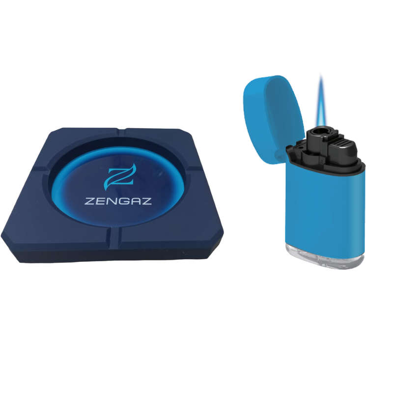 Combo Pack Mega Jet Lighter SWEET & Premium Ashtray Blue