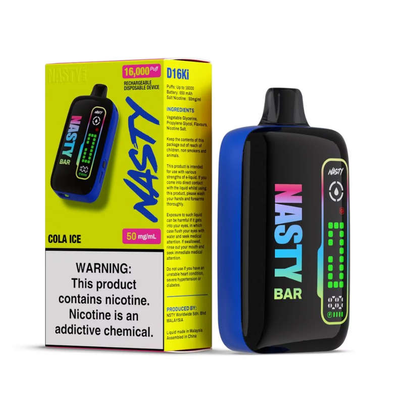 Nasty Disposable Rechargeable Vape 16000 Puff - Cola Ice