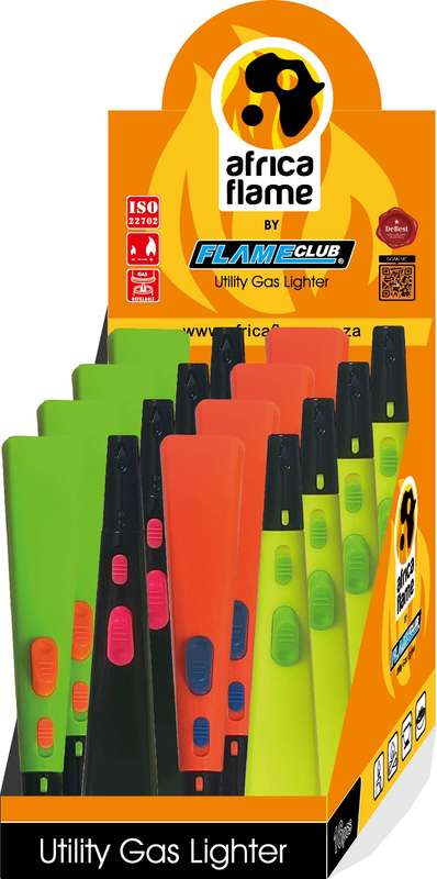 Africa Flame Tower Utility Lighter - 16 Pack