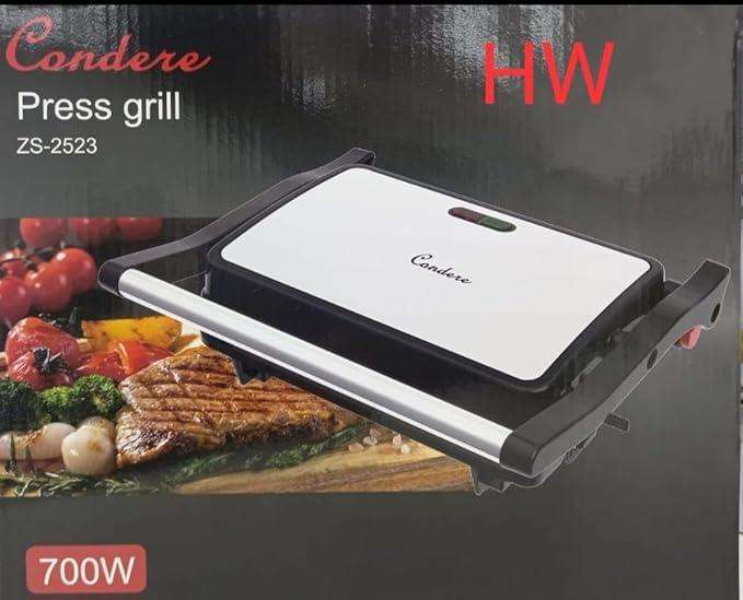 Condere Chefs Choice Non-Stick Sandwich/Pan Press Machine/Toaster - Black
