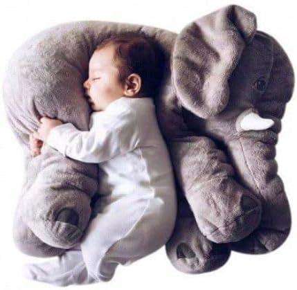 Baby Links Elephant Pillow - Light Grey