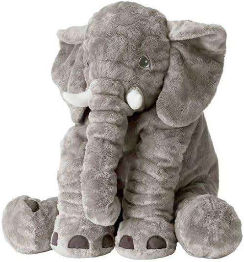 Baby Links Elephant Pillow - Light Grey