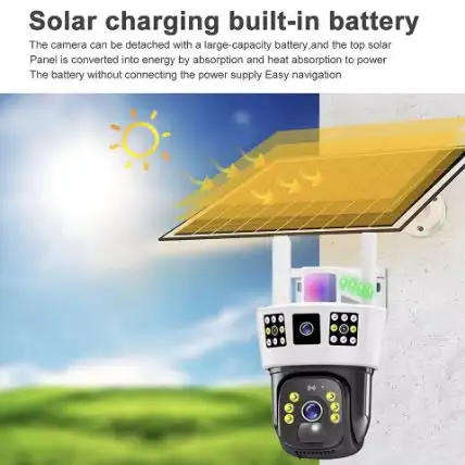 Solar two screen camera outdoor solar