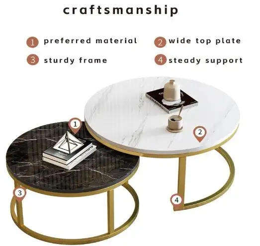 Modern round coffee table for living room