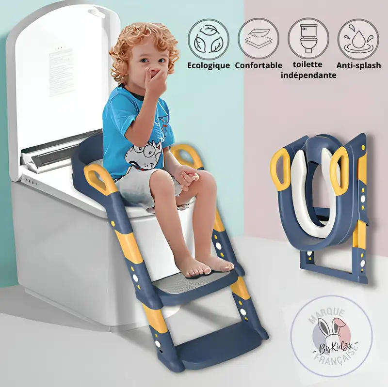 Toilet Trainer for Children with Ladder - Comfortable and Secure Adaptor for Potty Training