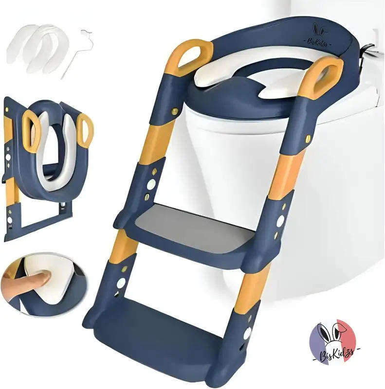 Toilet Trainer for Children with Ladder - Comfortable and Secure Adaptor for Potty Training