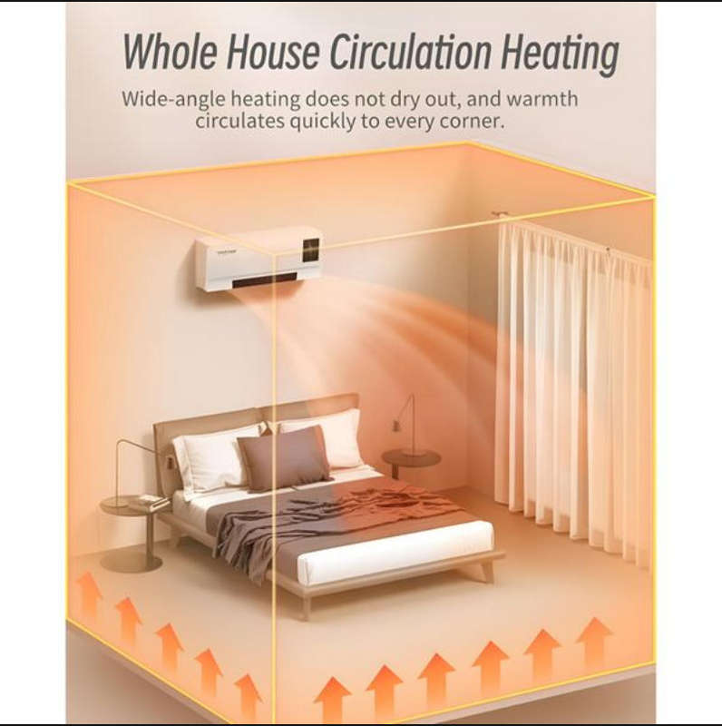 Wall-Mounted Mobile Air Conditioner with LED Display & Remote