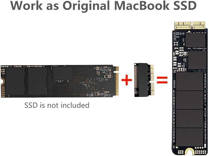  M.2 NVMe SSD Adapter for MacBook Air & Mac Pro (20132017) Upgrade Your Mac with a High-Capacity