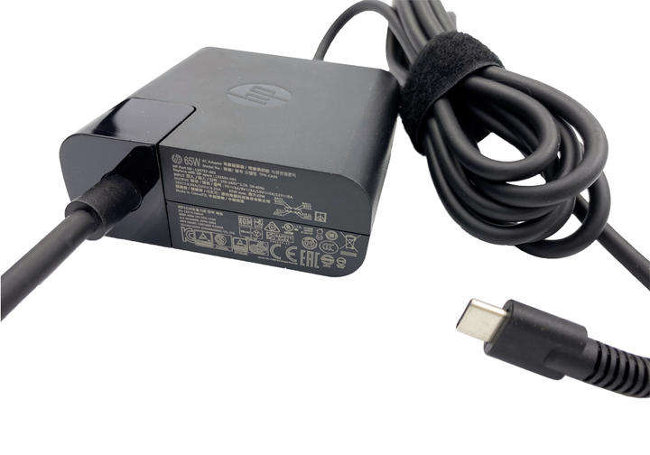 Brand New Genuine HP USB-C 65W Travel Power Adapter for Laptops (Black)