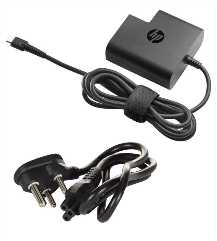 Brand New Genuine HP USB-C 65W Travel Power Adapter for Laptops (Black)