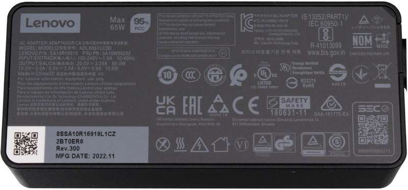  Brand New Genuine Lenovo 65W USB-C Charger  Original OEM Power Adapter