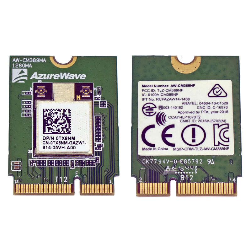 Dell AzureWave AW-CM389MA (0TX8NM) Dual Band Wi-Fi Adapter