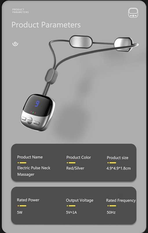 Portable Electric Pulse Neck and Shoulder Massager