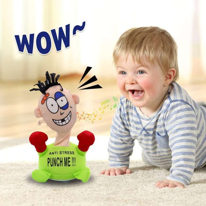 Anti-Stress Punch Me Screaming Doll  Funny Stress Relief Toy for Adults & Kids