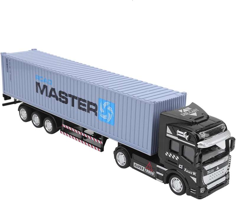 Die Cast Pull Back 1:48 Large Container Toy Truck (Grey)