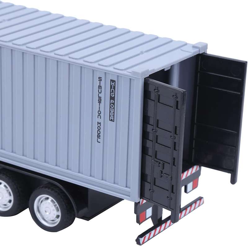 Die Cast Pull Back 1:48 Large Container Toy Truck (Grey)