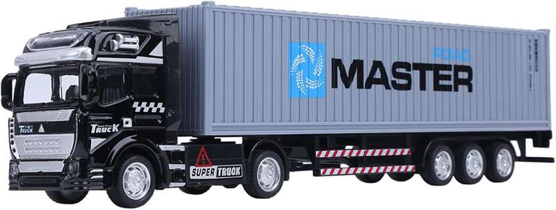 Die Cast Pull Back 1:48 Large Container Toy Truck (Grey)