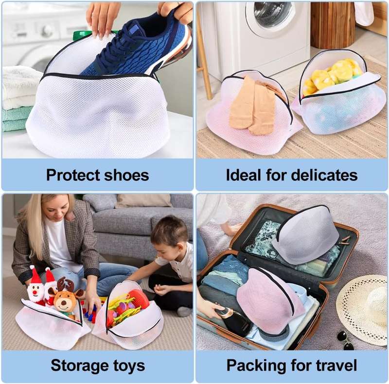 Shoe Washing Bag with Adjustable Shoe Trees