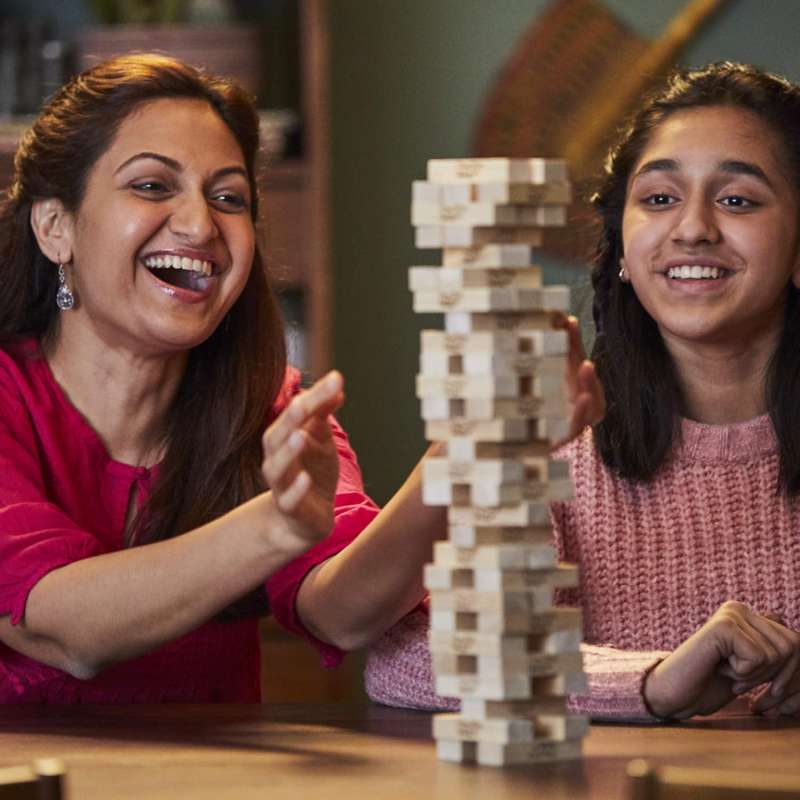 Wooden Blocks Stacking Tumbling Tower Game