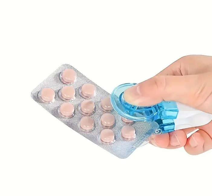 2-Pack Portable Pill Dispenser Cutter, Easy-to-Use Medication Tablet Splitter,  Pill Organizer