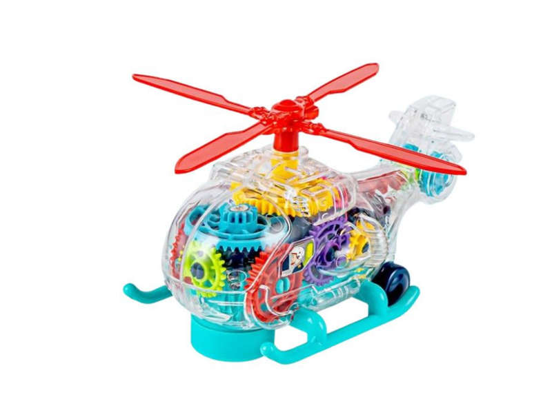 Battery Operated Transparent Helicopter Toy